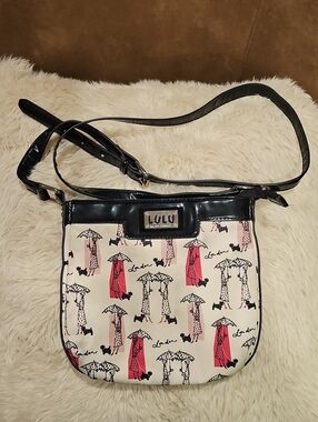 Lulu By Lulu Guinness Vintage London Scottie Dog Umbrella Print Crossbody Bag